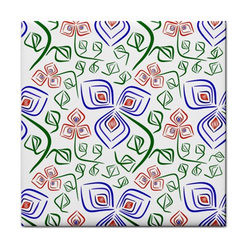Bloom Nature Plant Pattern Face Towel from ZippyPress Front