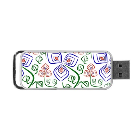 Bloom Nature Plant Pattern Portable USB Flash (One Side) from ZippyPress Front