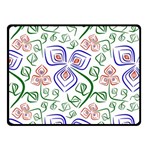 Bloom Nature Plant Pattern Two Sides Fleece Blanket (Small)