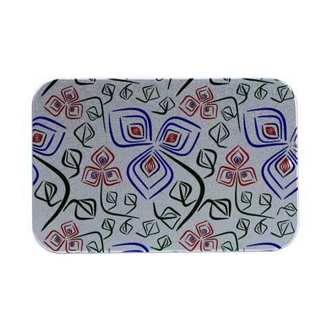 Bloom Nature Plant Pattern Open Lid Metal Box (Silver)   from ZippyPress Front
