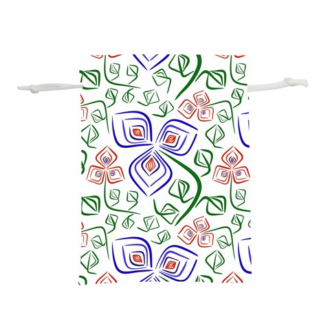 Bloom Nature Plant Pattern Lightweight Drawstring Pouch (L) from ZippyPress Front