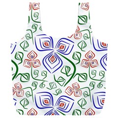 Bloom Nature Plant Pattern Full Print Recycle Bag (XXL) from ZippyPress Front