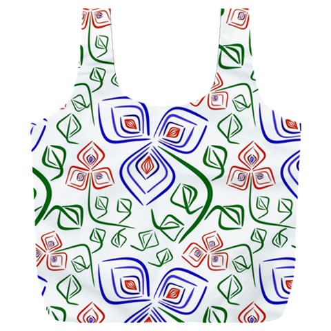 Bloom Nature Plant Pattern Full Print Recycle Bag (XXL) from ZippyPress Back