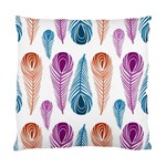 Pen Peacock Colors Colored Pattern Standard Cushion Case (One Side)