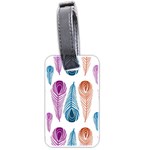 Pen Peacock Colors Colored Pattern Luggage Tag (two sides)