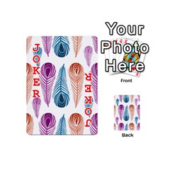 Pen Peacock Colors Colored Pattern Playing Cards 54 Designs (Mini) from ZippyPress Front - Joker2