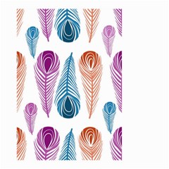 Pen Peacock Colors Colored Pattern Small Garden Flag (Two Sides) from ZippyPress Front