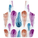 Pen Peacock Colors Colored Pattern Full Print Recycle Bag (XXL)