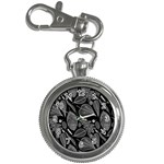 Leaves Flora Black White Nature Key Chain Watches