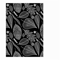 Leaves Flora Black White Nature Small Garden Flag (Two Sides) from ZippyPress Front