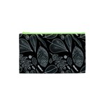 Leaves Flora Black White Nature Cosmetic Bag (XS)