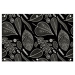 Leaves Flora Black White Nature Banner and Sign 6  x 4 