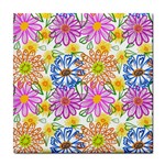 Bloom Flora Pattern Printing Tile Coaster