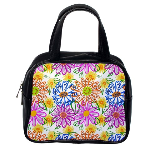 Bloom Flora Pattern Printing Classic Handbag (One Side) from ZippyPress Front