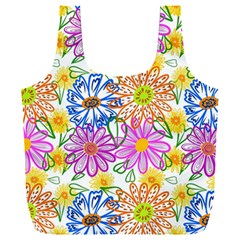 Bloom Flora Pattern Printing Full Print Recycle Bag (XXL) from ZippyPress Back