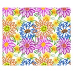 Bloom Flora Pattern Printing Premium Plush Fleece Blanket (Small)