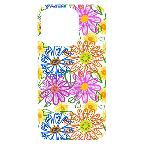 Bloom Flora Pattern Printing iPhone 14 Pro Black UV Print Case from ZippyPress Front