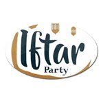 Iftar-party-t-w-01 Oval Magnet