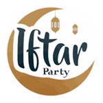Iftar-party-t-w-01 Wooden Bottle Opener (Round)
