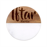 Iftar-party-t-w-01 Classic Marble Wood Coaster (Round) 