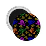 Pattern-repetition-snail-blue 2.25  Magnets