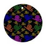 Pattern-repetition-snail-blue Ornament (Round)