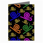 Pattern-repetition-snail-blue Greeting Cards (Pkg of 8)