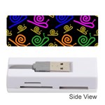 Pattern-repetition-snail-blue Memory Card Reader (Stick)