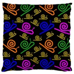 Pattern-repetition-snail-blue Large Cushion Case (Two Sides)