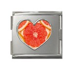 Grapefruit-fruit-background-food Mega Link Heart Italian Charm (18mm)