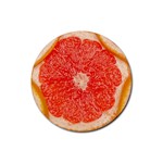 Grapefruit-fruit-background-food Rubber Round Coaster (4 pack)