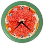 Grapefruit-fruit-background-food Color Wall Clock
