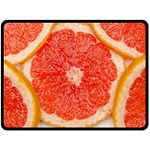 Grapefruit-fruit-background-food Two Sides Fleece Blanket (Large)