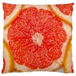 Grapefruit-fruit-background-food Large Premium Plush Fleece Cushion Case (Two Sides)