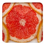 Grapefruit-fruit-background-food Square Glass Fridge Magnet (4 pack)