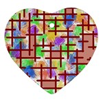 Pattern-repetition-bars-colors Ornament (Heart)