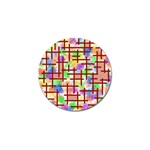 Pattern-repetition-bars-colors Golf Ball Marker