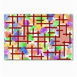 Pattern-repetition-bars-colors Postcards 5  x 7  (Pkg of 10)