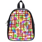 Pattern-repetition-bars-colors School Bag (Small)