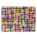 Pattern-repetition-bars-colors Cosmetic Bag (XXL)
