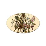 Vintage-antique-plate-china Sticker Oval (10 pack)