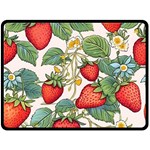 Strawberry-fruits Fleece Blanket (Large)