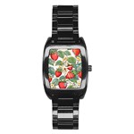 Strawberry-fruits Stainless Steel Barrel Watch