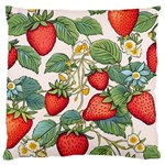 Strawberry-fruits Large Premium Plush Fleece Cushion Case (One Side)