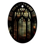 Stained Glass Window Gothic Ornament (Oval)