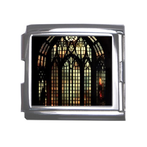 Stained Glass Window Gothic Mega Link Italian Charm (18mm) from ZippyPress Front