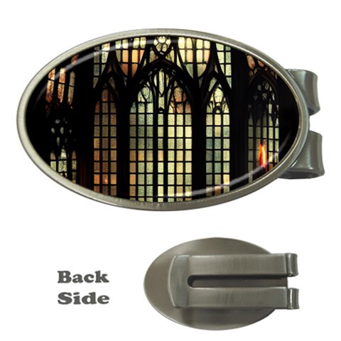 Stained Glass Window Gothic Money Clips (Oval)  from ZippyPress Front
