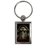 Stained Glass Window Gothic Key Chain (Rectangle)