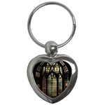 Stained Glass Window Gothic Key Chain (Heart)