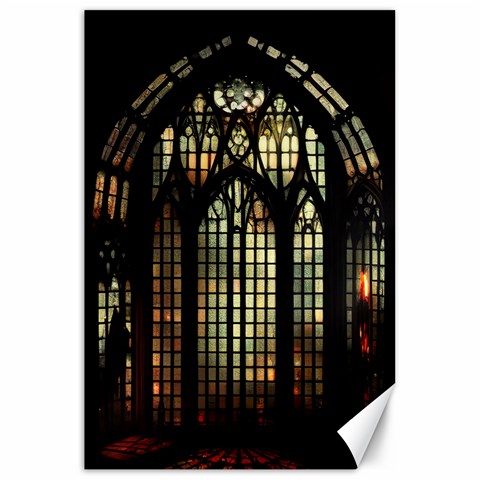 Stained Glass Window Gothic Canvas 20  x 30  from ZippyPress 19.62 x28.9  Canvas - 1